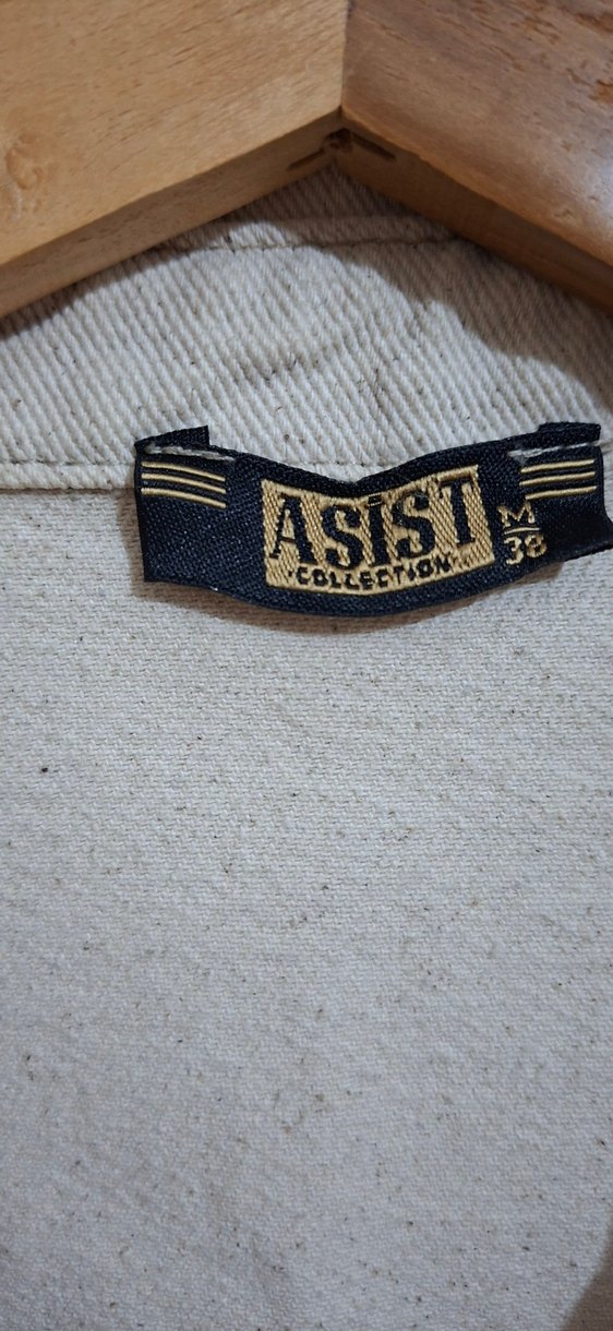 Düğmeli Bej Keten Kadın Gömlek - Görsel 2