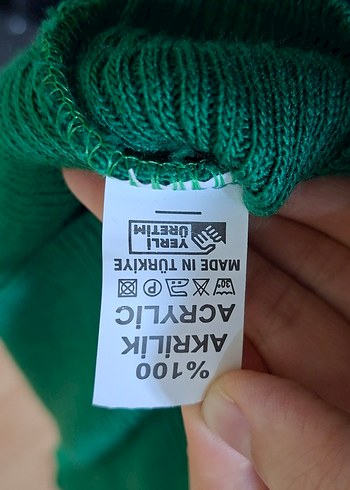 2 adet kazak, Yeşil ve eflatun Fitilli Triko Balıkçı Yaka Kazak - Görsel 3