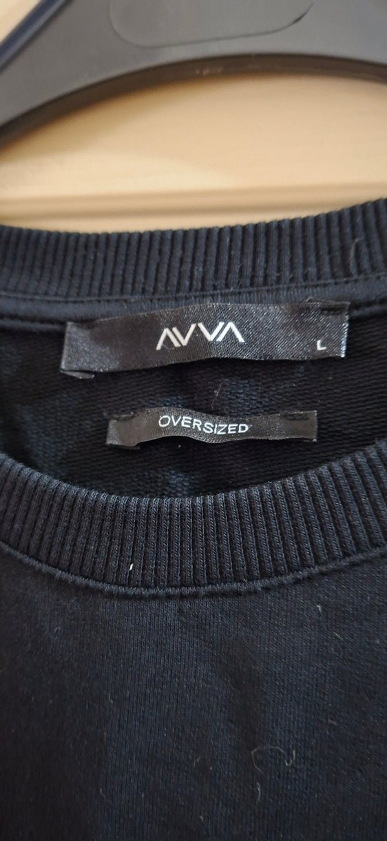 Siyah Oversize Erkek Sweatshirt - Görsel 4