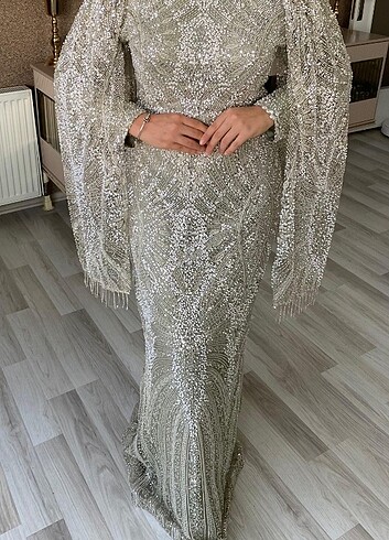 xl Beden yeşil Renk KİRALİK Tesettür Abiye