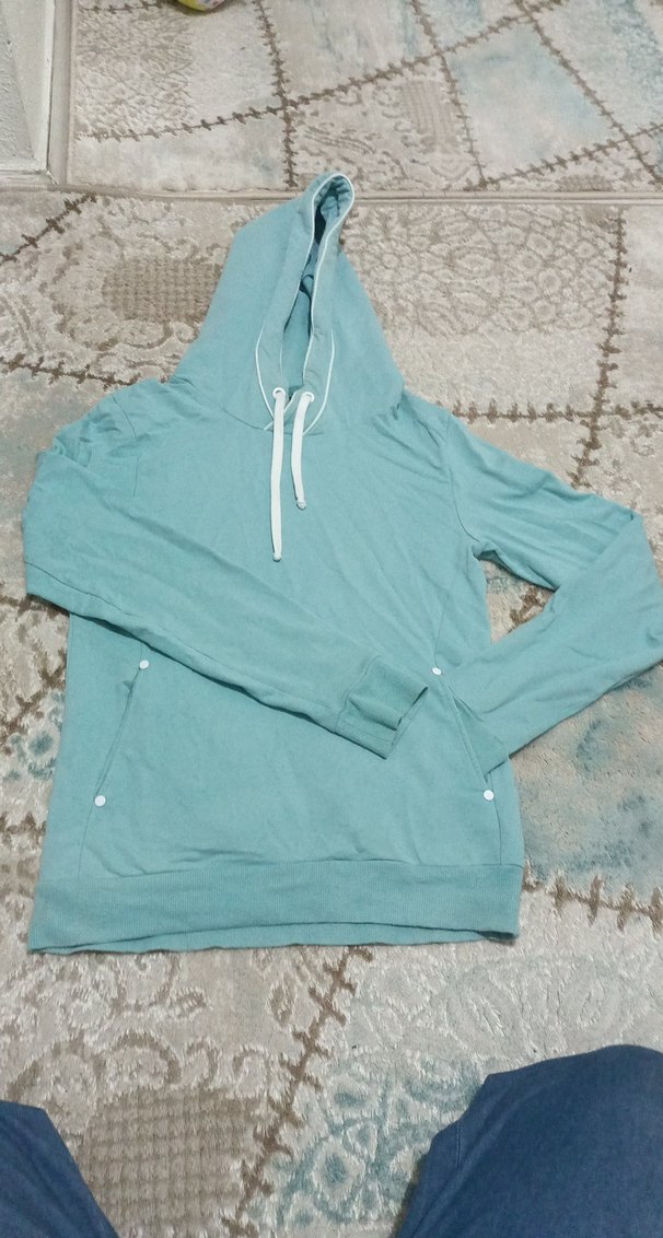 kapşonlu cepli uzun sweat günlük sokak stili için uygundur - Görsel 2