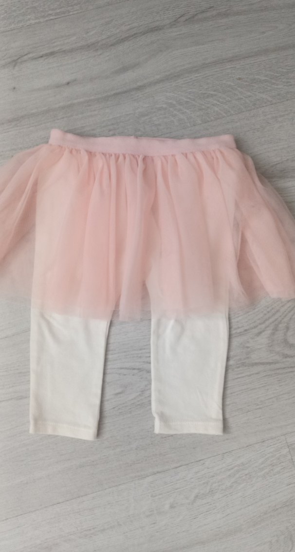 Kız Çocuk Pembe Tül Etekli Tayt - Görsel 2