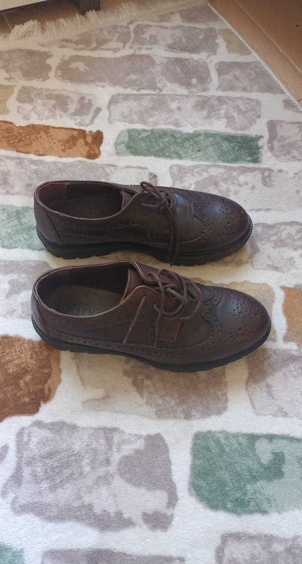 Kahverengi bayan Klasik Deri Ayakkabı - Görsel 2