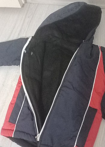 Kapüşonlu Fermuarlı Erkek Çocuk Mont - Görsel 2