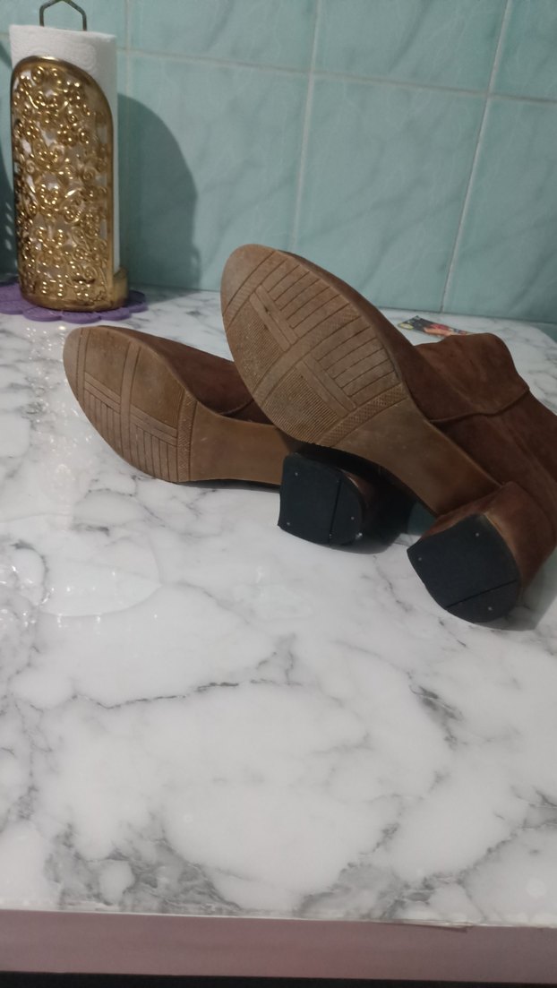 Kahverengi Süet Kadın Dolgu Topuk Bot - Görsel 3