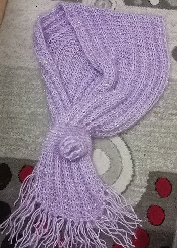 Mor Örgü Kadın Atkı - Görsel 3