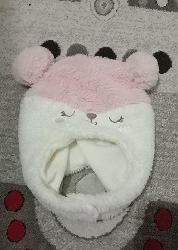 Peluş Detaylı pembe Çocuk Bere - Görsel 2