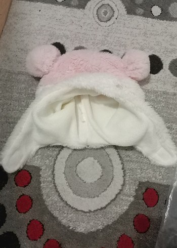 Peluş Detaylı pembe Çocuk Bere - Görsel 3