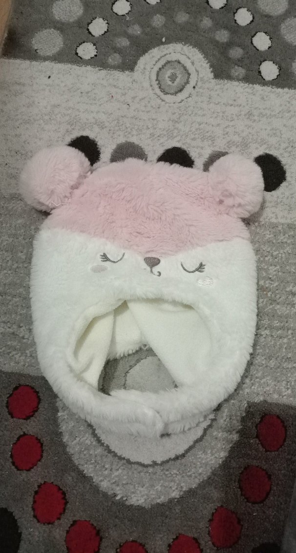 Peluş Detaylı pembe Çocuk Bere - Görsel 2