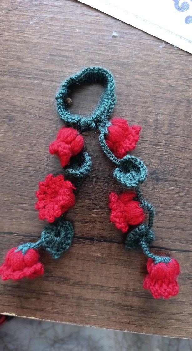 Renkli Örgü Kız çocuk tokası - Görsel 2