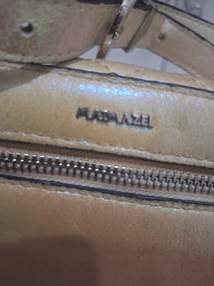 Bej Deri Kemerli Kadın Çanta - Görsel 4