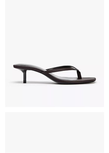 Zara Kahverengi İnce Topuklu Minimalist Kadın Sandalet