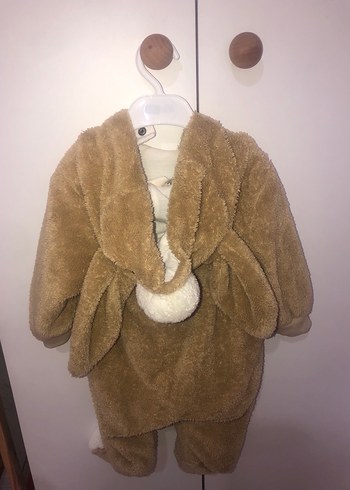 Kahverengi Nakışlı Bebek Tulumu - Görsel 5