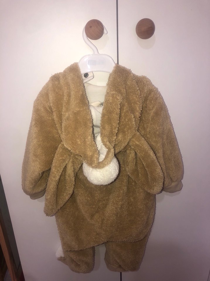 Kahverengi Nakışlı Bebek Tulumu - Görsel 5