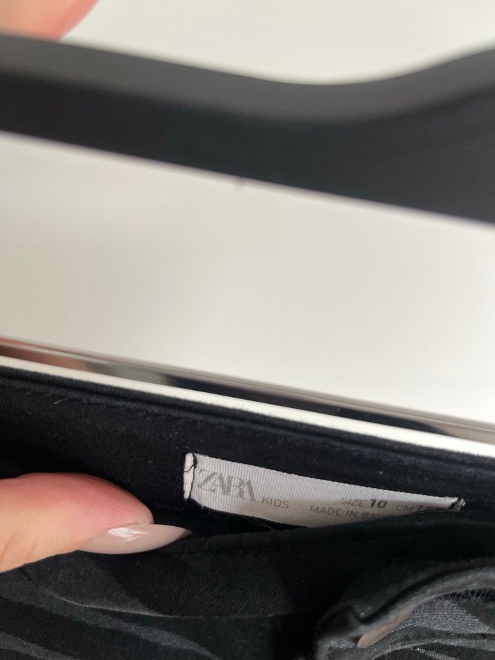 Siyah Zebra Desenli çocuk Dar Kesim Pantolon - Görsel 2