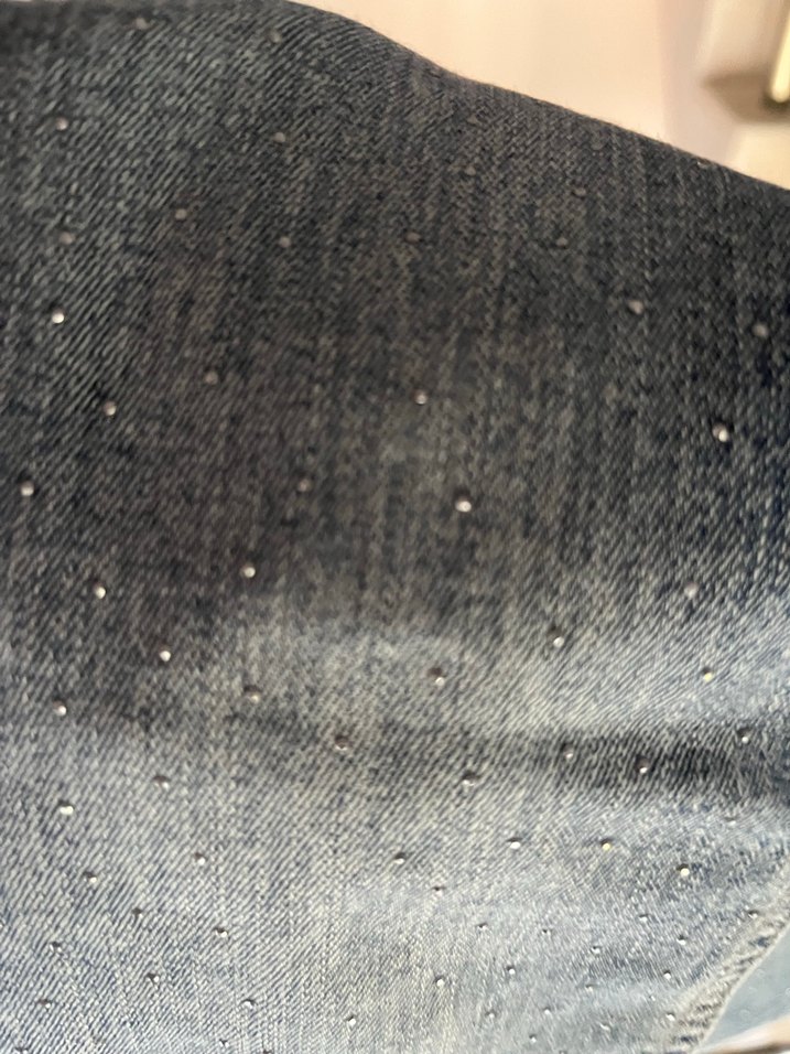 Mango çocuk Gri Mavi Kemerli Denim Jean taşlı - Görsel 3