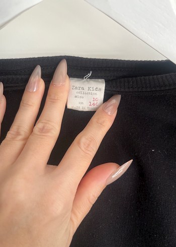 Kız Çocuk Siyah Baskılı Sweatshirt - Görsel 2