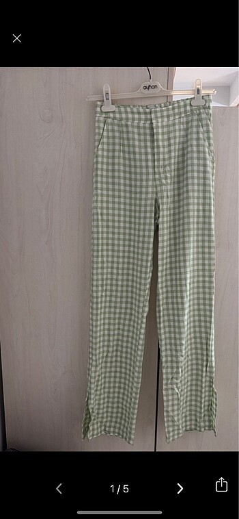 Bershka kareli pantolon