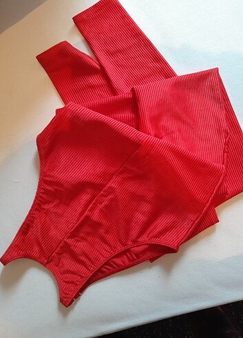 Fransız Kırmızı Strech Tulum! - Görsel 2