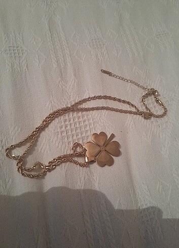 GOLD! 0 ÇELİK Sıfır Yonca Kolye! - Görsel 5