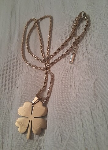 GOLD! 0 ÇELİK Sıfır Yonca Kolye! - Görsel 6