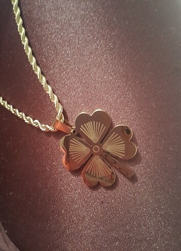 GOLD! 0 ÇELİK Sıfır Yonca Kolye! - Görsel 8