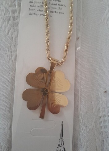 GOLD! 0 ÇELİK Sıfır Yonca Kolye! - Görsel 9