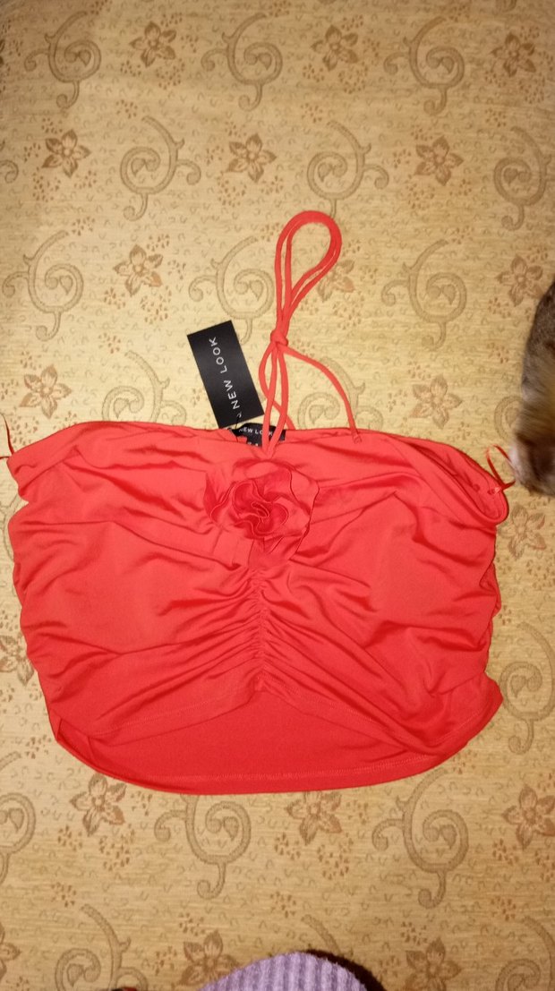 Kırmızı Mini Vintage Bohem Büstiyer - Görsel 2