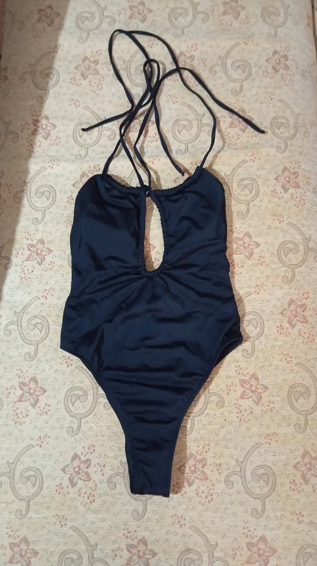 Siyah Strappy Kadın Mayo - Görsel 2