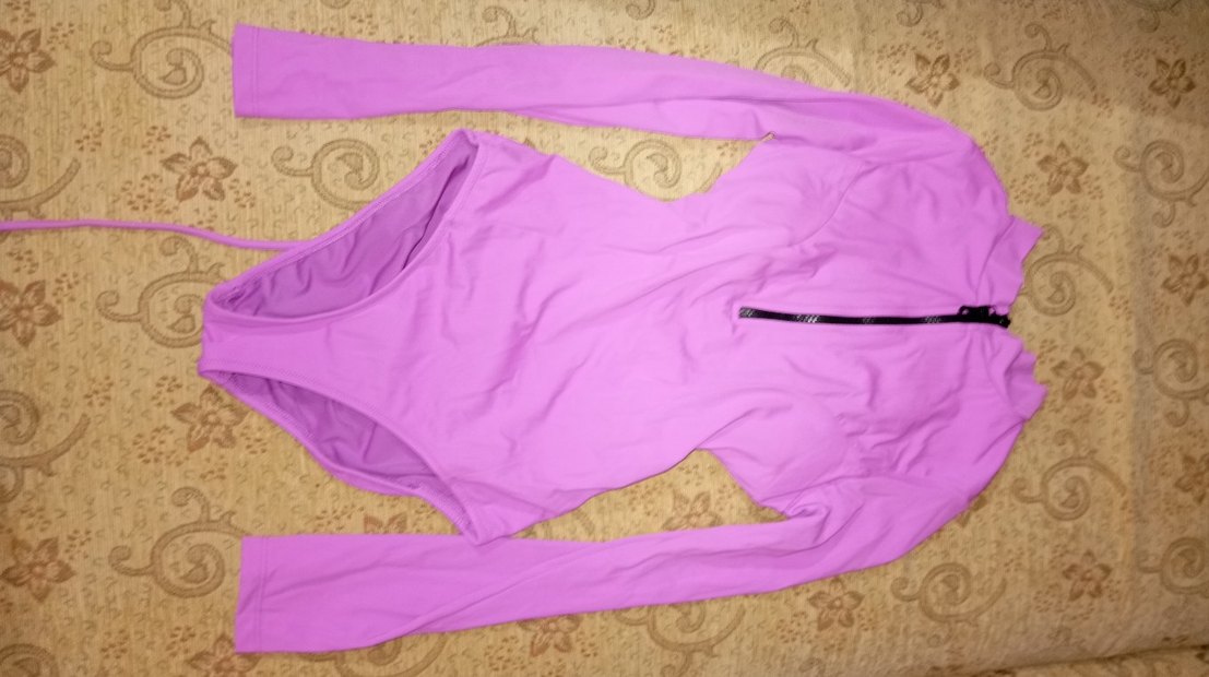 Pembe Uzun Kollu Atletik Kadın Mayo - Görsel 4