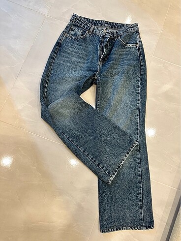 Trendyol soluk efektli vintage pantolon