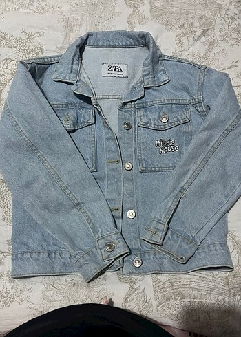 Zara Mickey Mouse Baskılı Kadın Denim Ceket - Görsel 5