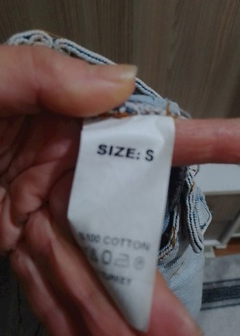 Bej Midi Denim Etek, Yırtmaçlı, Rahat Kesim - Görsel 3