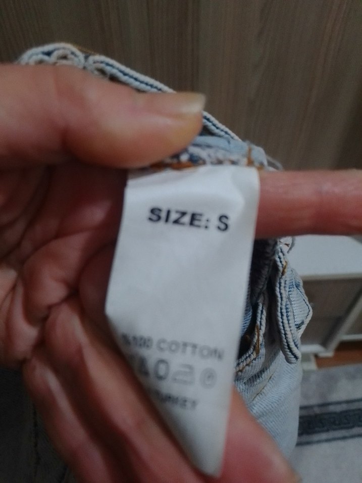 Bej Midi Denim Etek, Yırtmaçlı, Rahat Kesim - Görsel 3