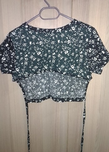 Kısa Kollu Siyah Mini Bluz - Görsel 2