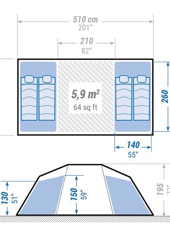 FULL+FULL MODİFİYELİ 4.2 F&B QUECHUA ÇADIR - Görsel 6