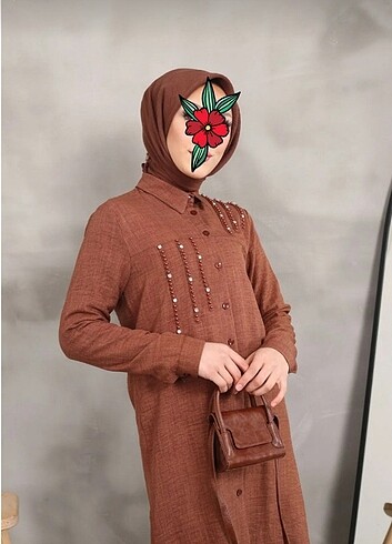 m Beden Taşlı Tesettür Tunik