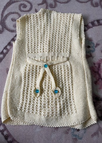 Kız Çocuk Örgü Yelek - Görsel 7