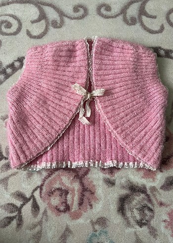 Kız Çocuk Pembe Bolero - Görsel 3