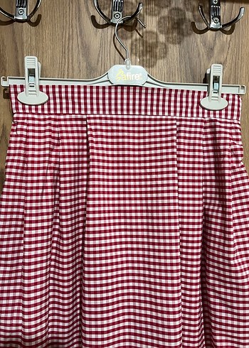 Ekose Pileli Etek - Görsel 8