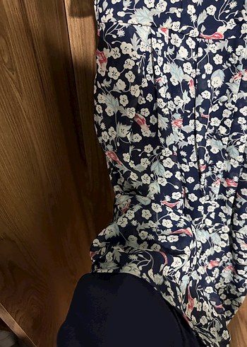 Çiçek Desenli Mini V Yaka Elbise - Görsel 6