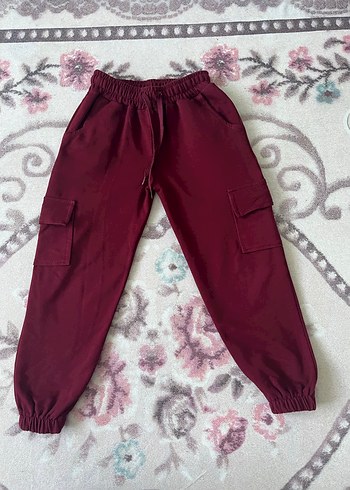 Bordo Kız Çocuk Eşofman altı - Görsel 3