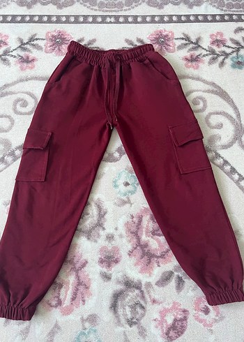 Bordo Kız Çocuk Eşofman altı - Görsel 7