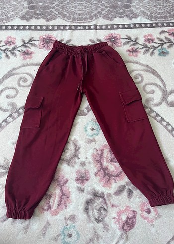 Bordo Kız Çocuk Eşofman altı - Görsel 9