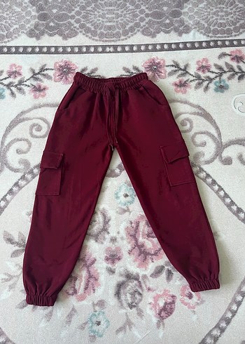 Bordo Kız Çocuk Eşofman altı - Görsel 2