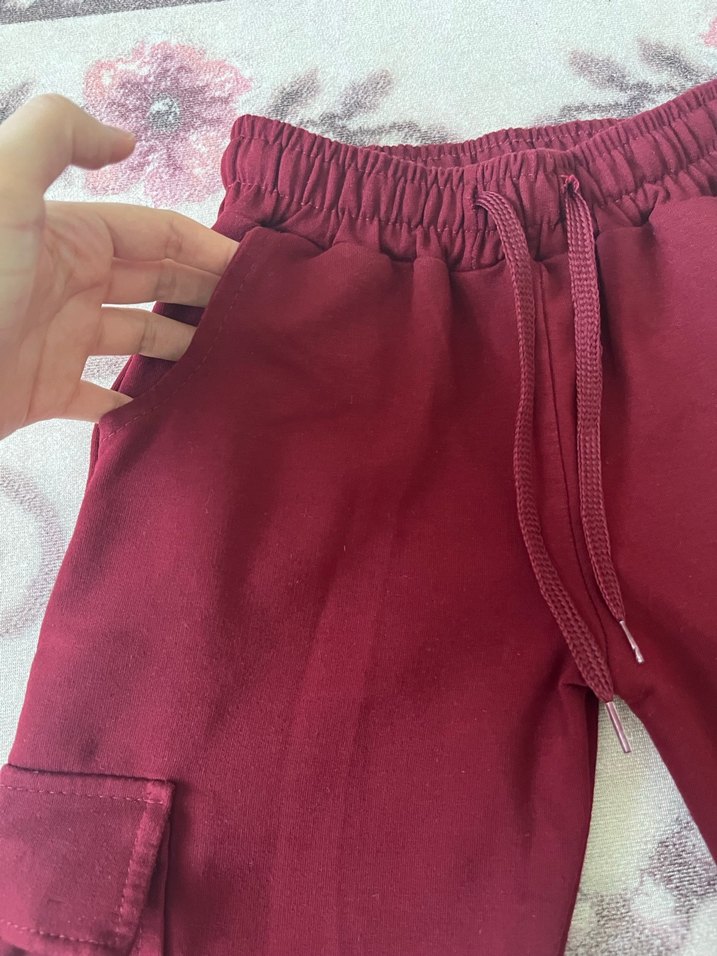 Bordo Kız Çocuk Eşofman altı - Görsel 4