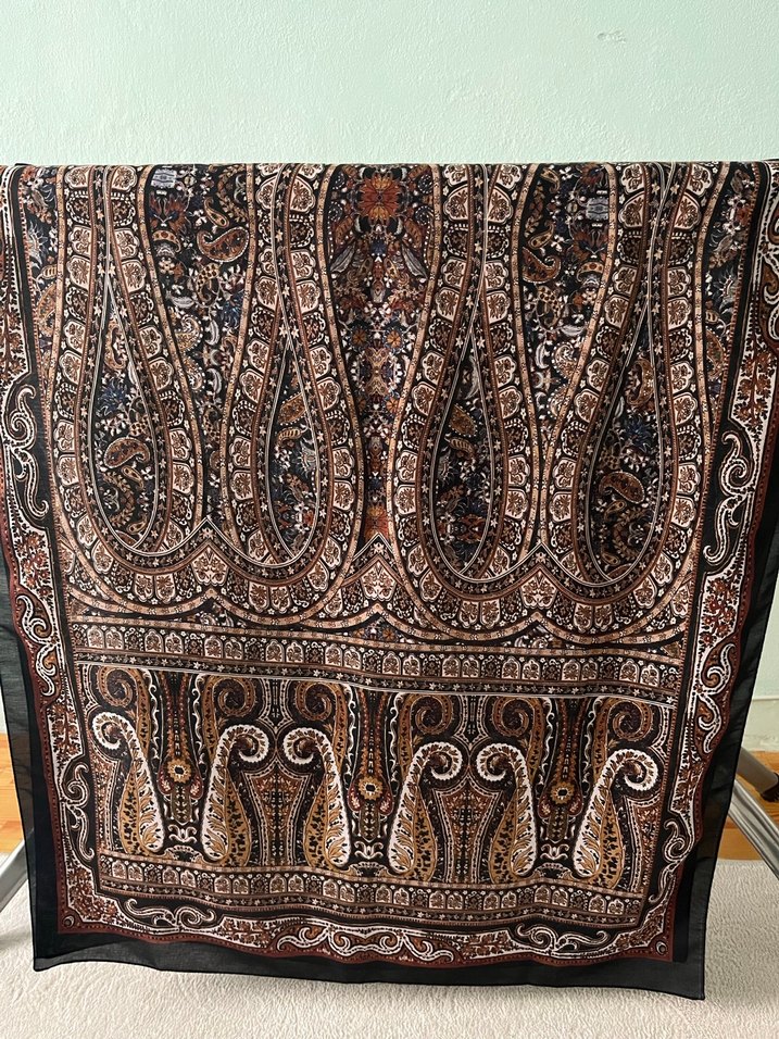 Etnik Desen Şal Siyah - Görsel 5