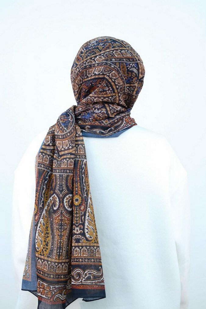 Etnik Desen Şal Siyah - Görsel 3