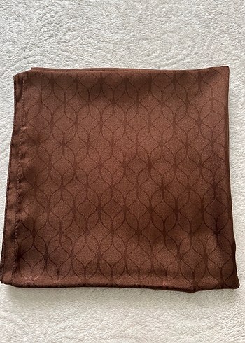 İpeksi jakar eşarp kahve - Görsel 6