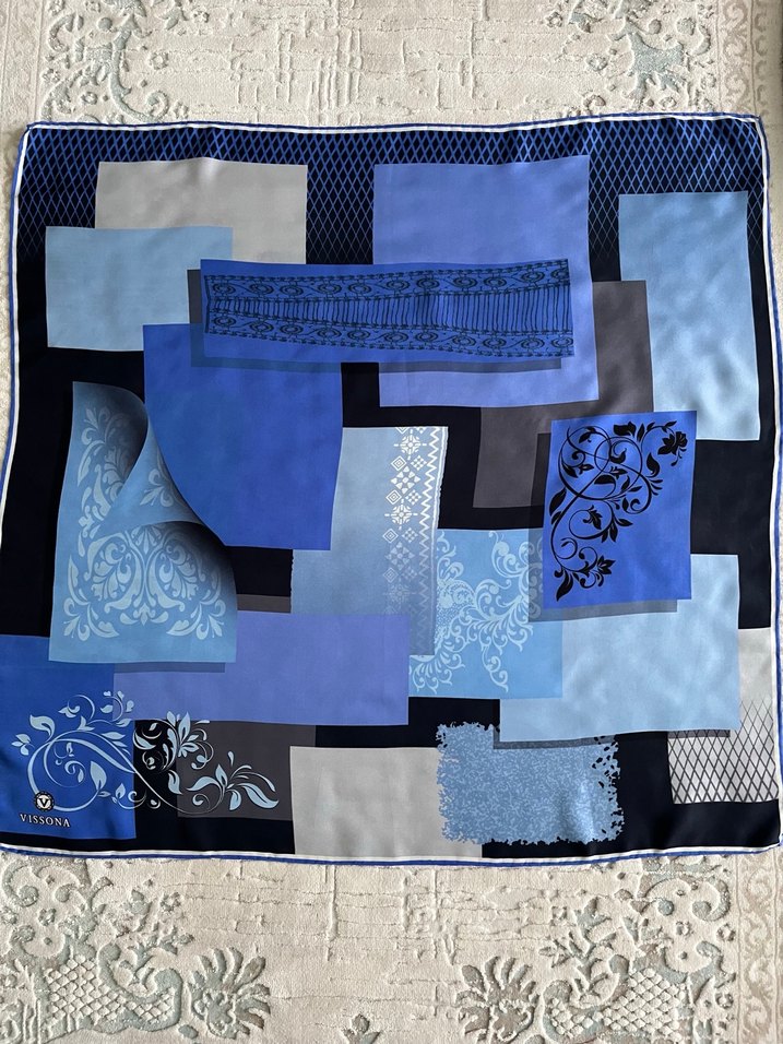 VİSSONA TWİLL İPEK EŞARP - Görsel 5